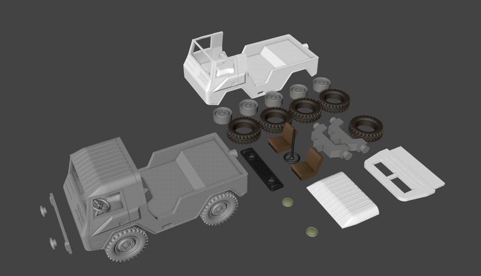 VOLVO LAPLANDER C202 SINGLECAB 1977 3D PRINT MODEL 3D print model_5