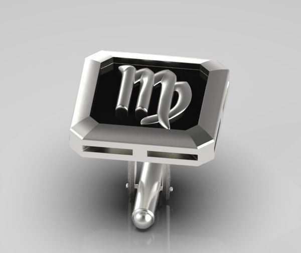Virgo Cufflink 3D print model_19