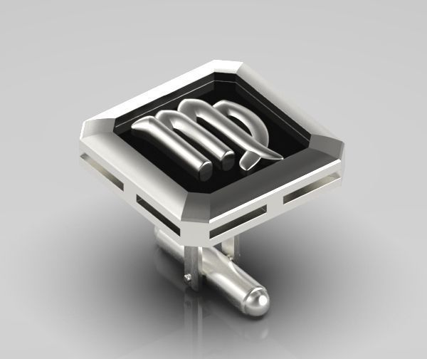 Virgo Cufflink 3D print model_15