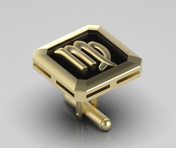 Virgo Cufflink 3D print model_7
