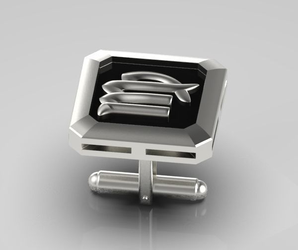 Virgo Cufflink 3D print model_17