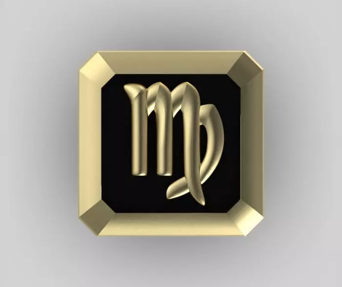 Virgo Cufflink 3D print model_0