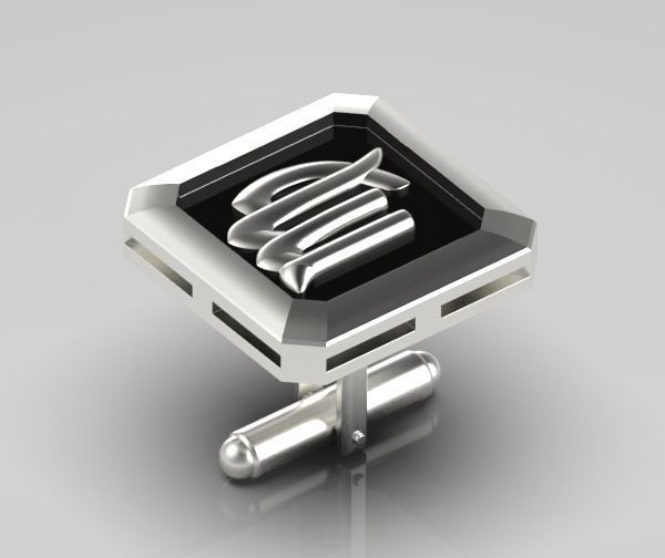 Virgo Cufflink 3D print model_11