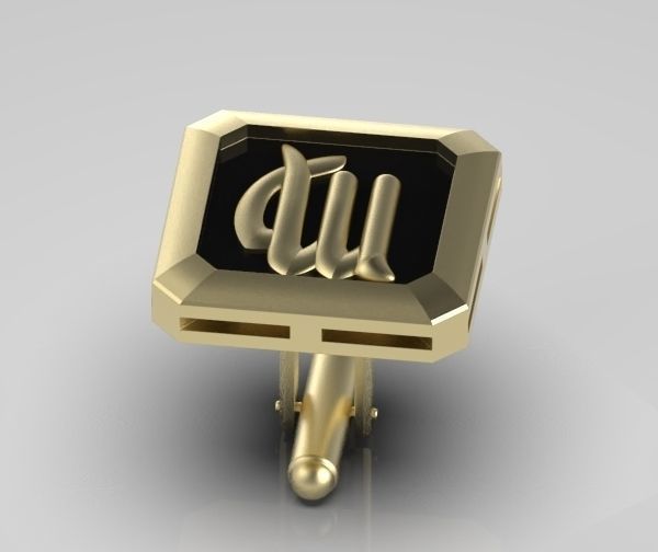 Virgo Cufflink 3D print model_12