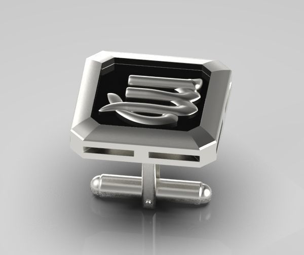 Virgo Cufflink 3D print model_16
