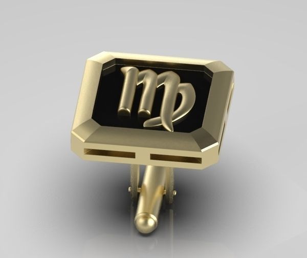 Virgo Cufflink 3D print model_13