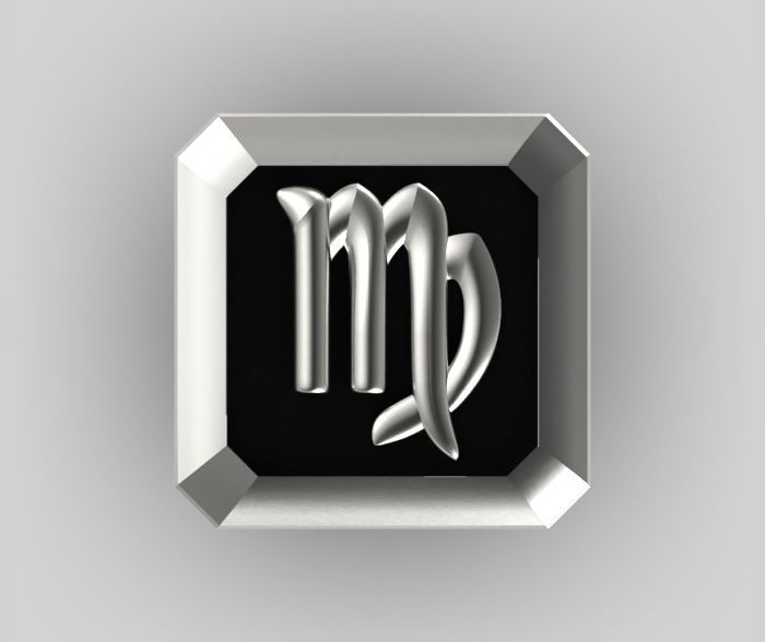 Virgo Cufflink 3D print model_1