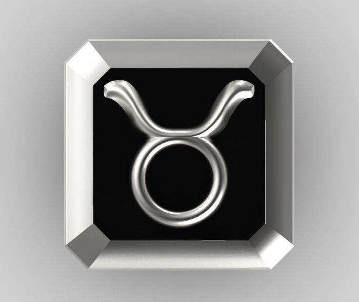 Taurus Cufflink 3D print model_1