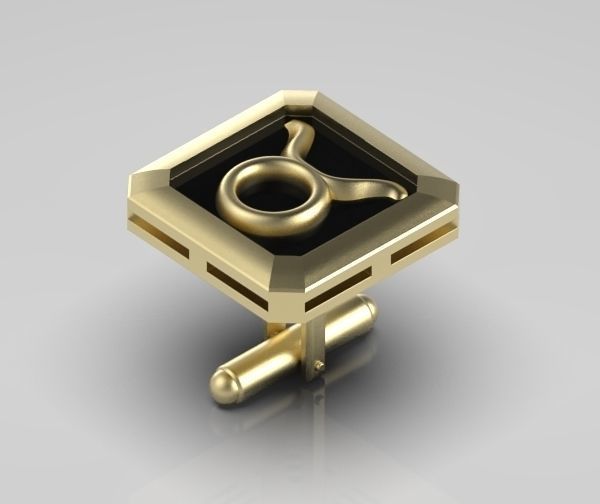 Taurus Cufflink 3D print model_4
