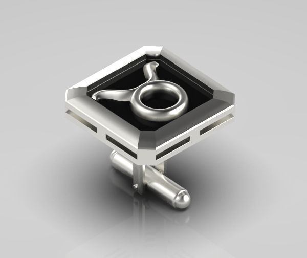 Taurus Cufflink 3D print model_15