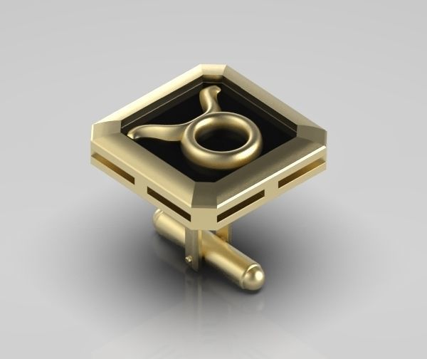 Taurus Cufflink 3D print model_7