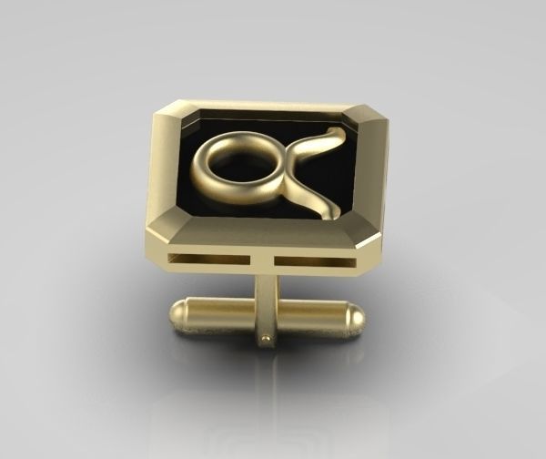 Taurus Cufflink 3D print model_9