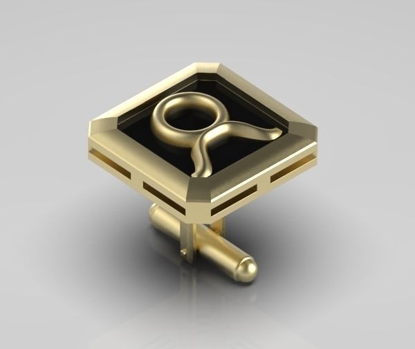 Taurus Cufflink 3D print model_6