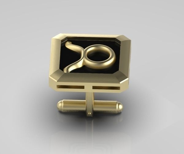 Taurus Cufflink 3D print model_8
