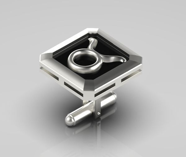Taurus Cufflink 3D print model_10