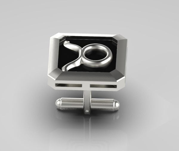 Taurus Cufflink 3D print model_17