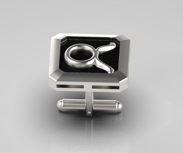Taurus Cufflink 3D print model_16