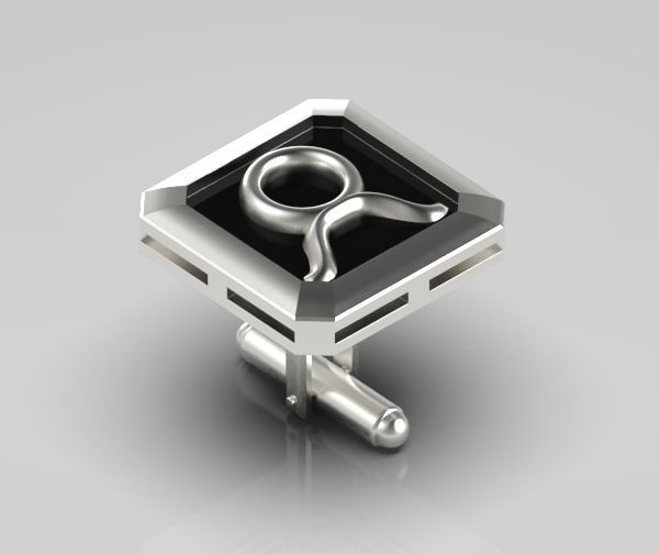 Taurus Cufflink 3D print model_14