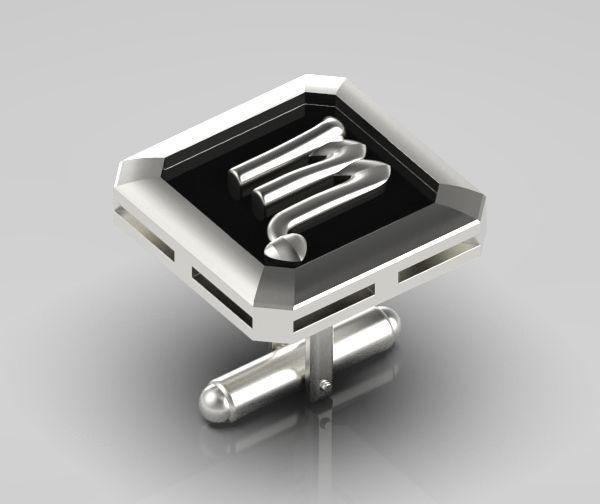 Scorpio Cufflink 3D print model_17