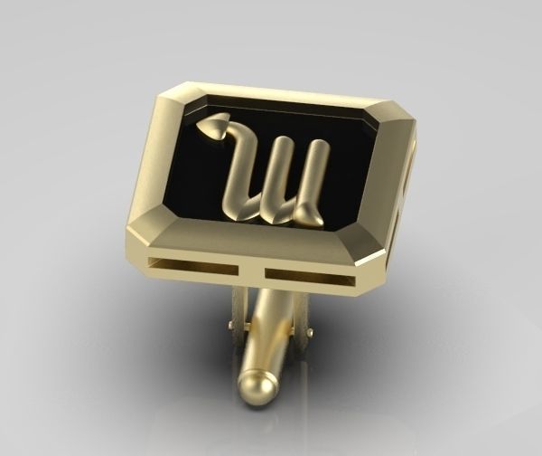Scorpio Cufflink 3D print model_2