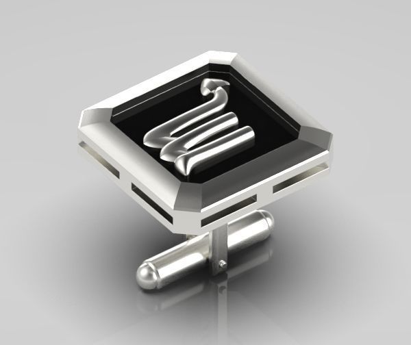 Scorpio Cufflink 3D print model_13