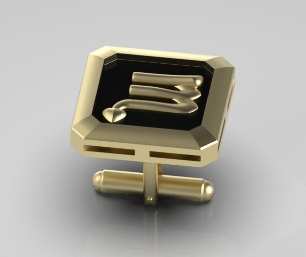 Scorpio Cufflink 3D print model_9
