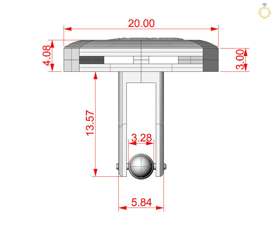 Scorpio Cufflink 3D print model_20