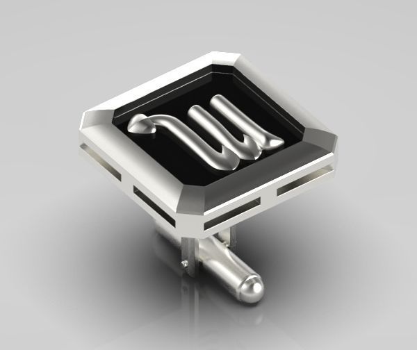 Scorpio Cufflink 3D print model_11