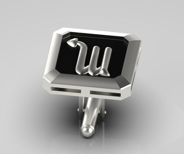 Scorpio Cufflink 3D print model_12
