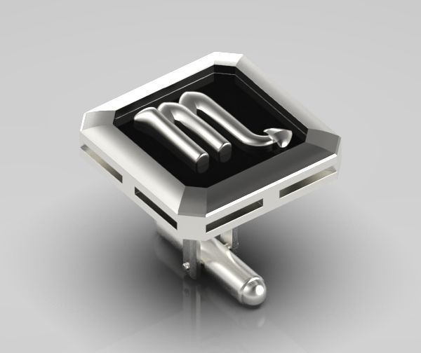 Scorpio Cufflink 3D print model_15