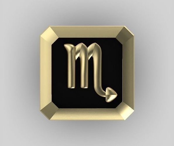 Scorpio Cufflink 3D print model