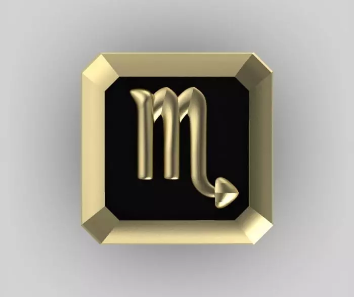 Scorpio Cufflink 3D print model_0