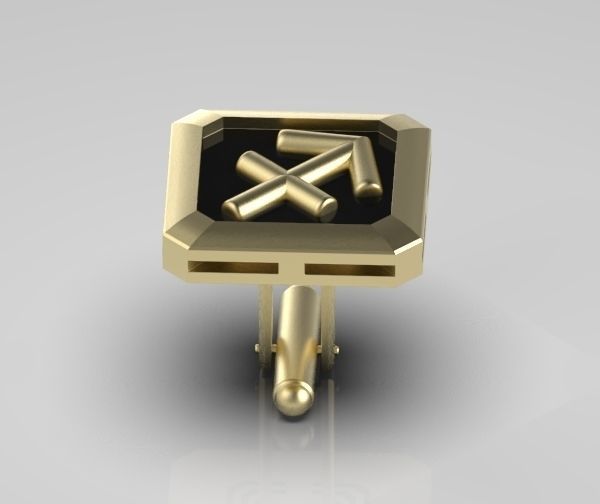 Sagittarius Cufflink 3D print model_10