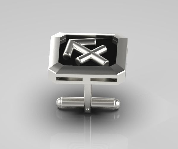 Sagittarius Cufflink 3D print model_16