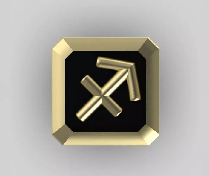 Sagittarius Cufflink 3D print model_0