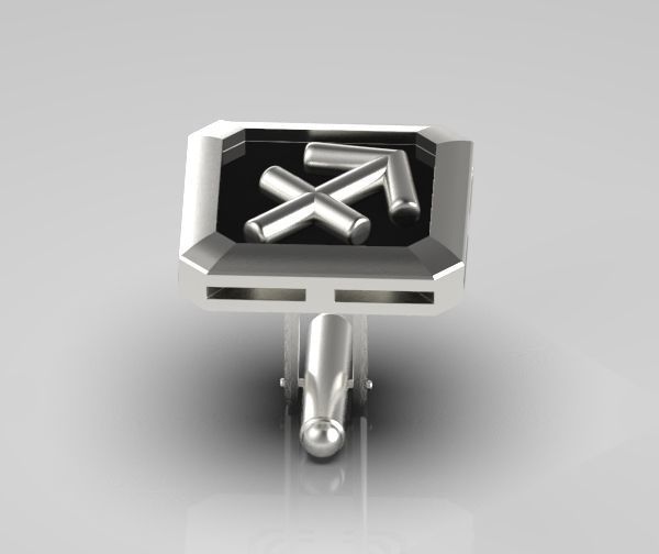 Sagittarius Cufflink 3D print model_18