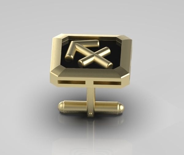 Sagittarius Cufflink 3D print model_8