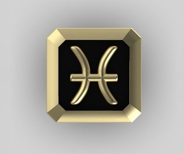 Pisces Cufflink 3D print model