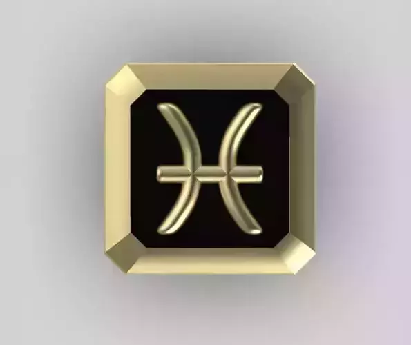 Pisces Cufflink 3D print model