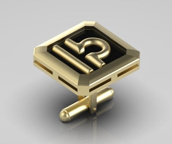 Libra Cufflink 3D print model_4