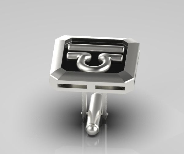 Libra Cufflink 3D print model_17
