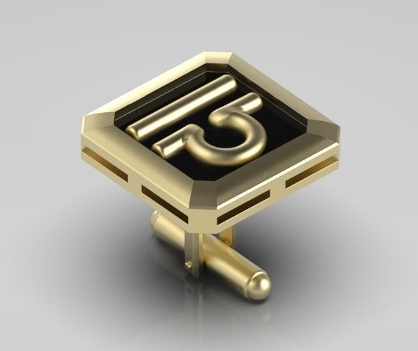 Libra Cufflink 3D print model_7