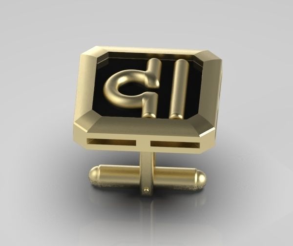 Libra Cufflink 3D print model_9