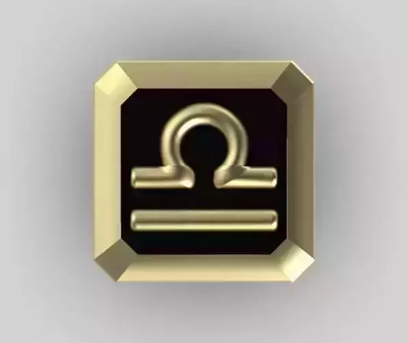 Libra Cufflink 3D print model