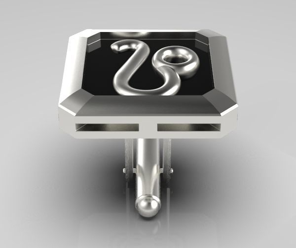 Leo Cufflink 3D print model_11