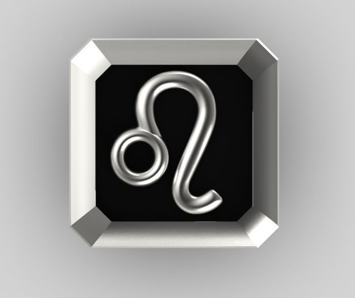 Leo Cufflink 3D print model_1