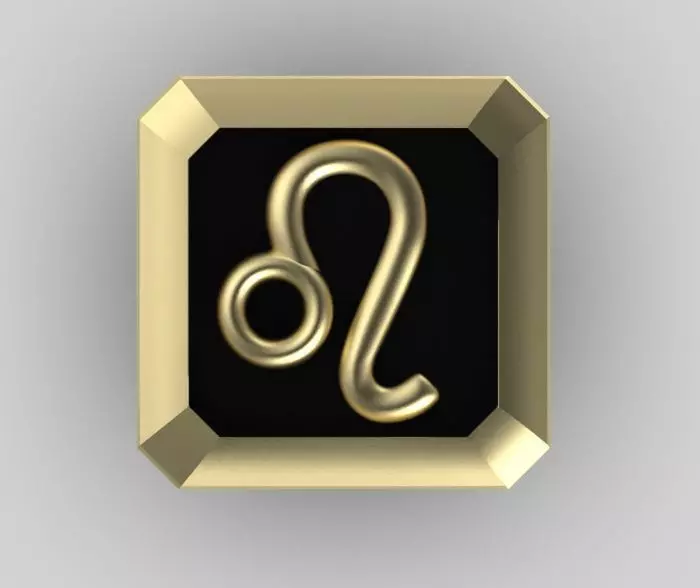 Leo Cufflink 3D print model_0