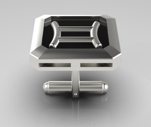 Gemini Cufflink 3D print model_17