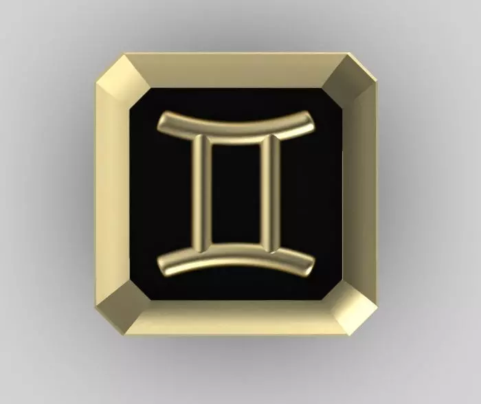 Gemini Cufflink 3D print model_0