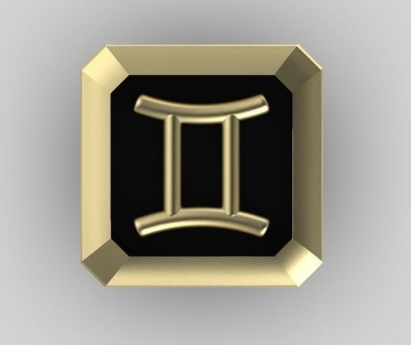 Gemini Cufflink 3D print model